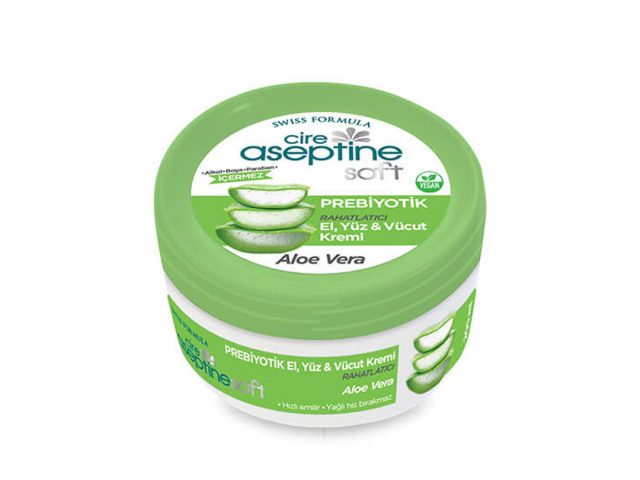 Cire Aseptine Soft Aloe Vera Extract Soothing & Nourishing Prebiotic Cream 200 ml