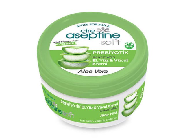 Cire Aseptine Soft Aloe Vera Extract Soothing & Nourishing Prebiotic Cream 300 ml
