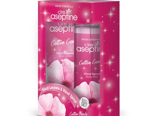 Cire Aseptine Cotton Candy 200 ml Vücut Losyonu & 200 ml Vücut Spreyi Seti
